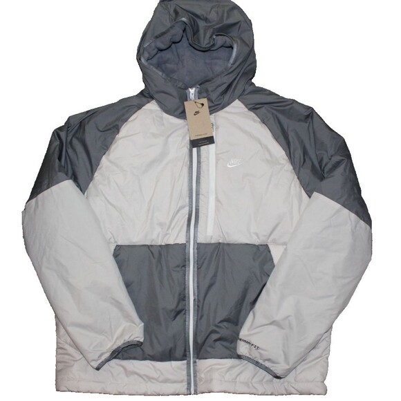 NWT NIKE MEN'S THERMA FULL-ZIP HOODED WINTER/SPRING/FALL JACKET GRAY XXL - Picture 4 of 7